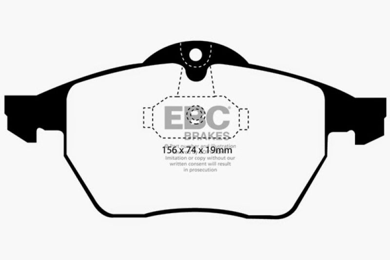 EBC 99-02 Saab 9-3 Convertible Redstuff Front Brake Pads