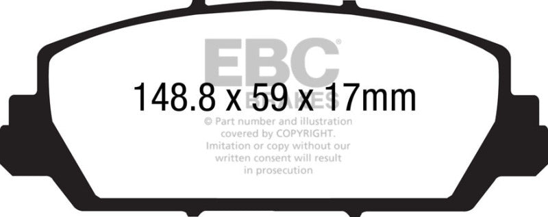 EBC 12+ Acura RDX 3.5 Greenstuff Front Brake Pads