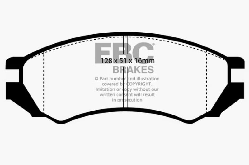 
                      
                        EBC 91-93 Nissan NX 2.0 (ABS) Yellowstuff Front Brake Pads
                      
                    