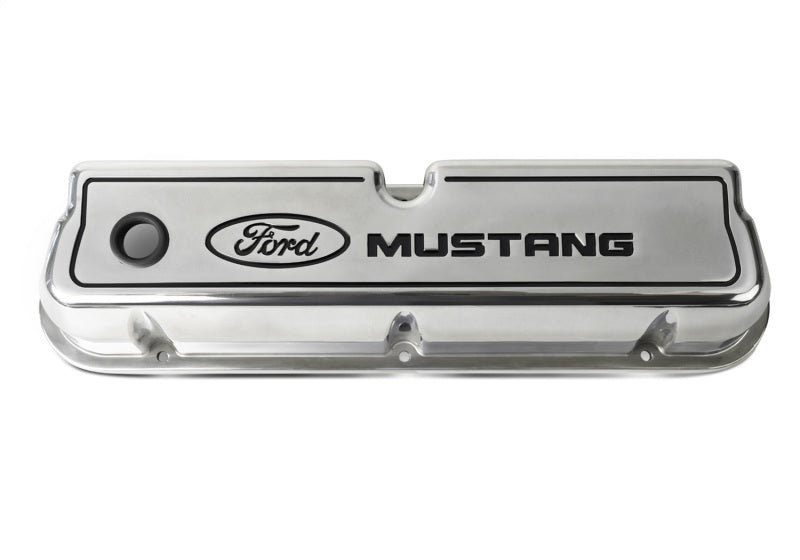 
                      
                        Ford Racing Ford 289/302/351W Druckguss-Ventildeckel – poliert mit schwarzem Logo
                      
                    
