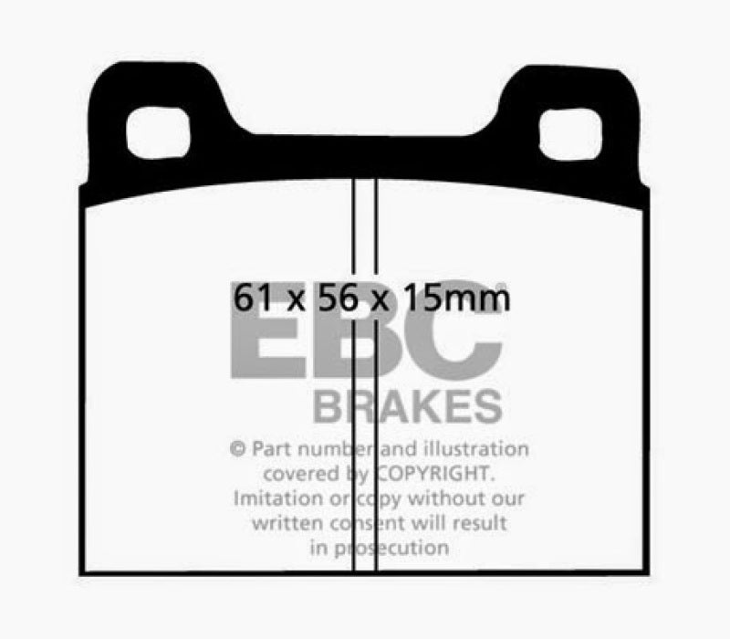 EBC 64-69 Porsche 911 2.0 (M Caliper) (Solid front rotor) Bluestuff Front Brake Pads