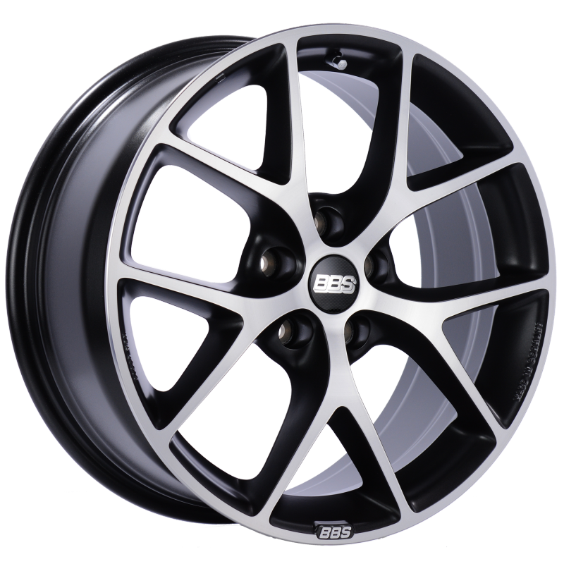 BBS SR 18x8 5x108 ET42 Satin Black Diamond Cut Face Wheel -70mm PFS/Clip Required