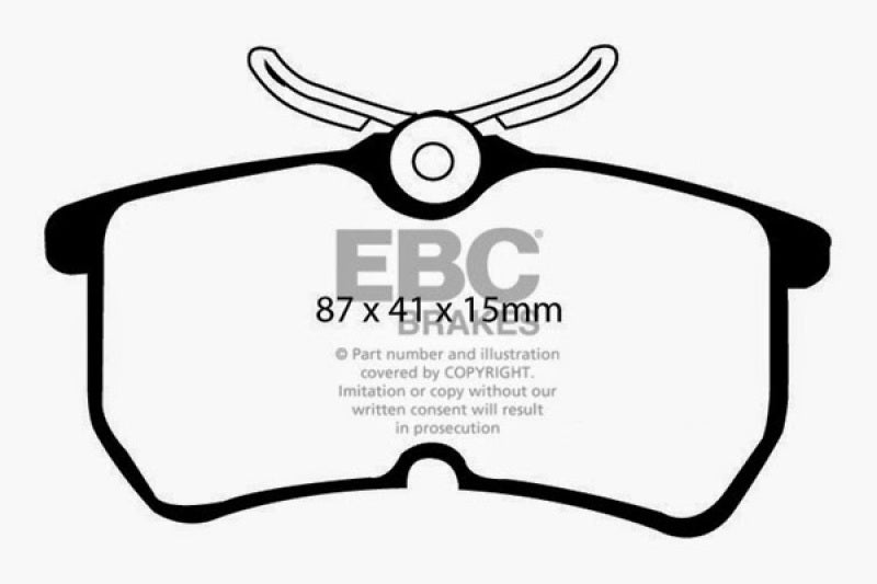 Klocki hamulcowe tylne EBC 13+ Ford Fiesta 1.6 Turbo ST Greenstuff