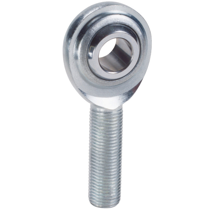 QA1 C Series 2-Pc Rod End - Male/Left Hand - .375in Bore x 3/8-24 - Carbon Steel w/PTFE