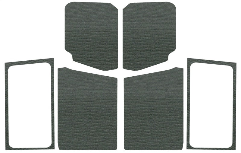 DEI 18-23 Jeep Wrangler JL 2-Door Boom Mat Complete Headliner Kit - 7 Piece - Gray