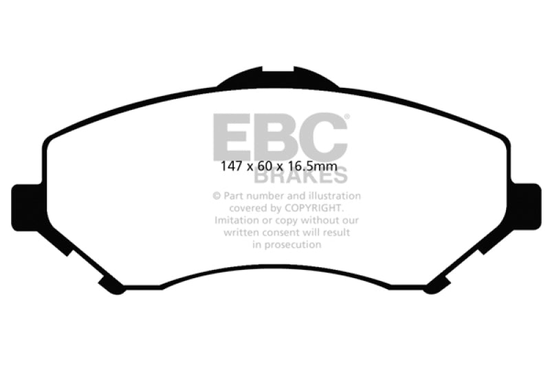 
                      
                        EBC 08-11 Chrysler Town & Country 3.3 Yellowstuff Front Brake Pads
                      
                    