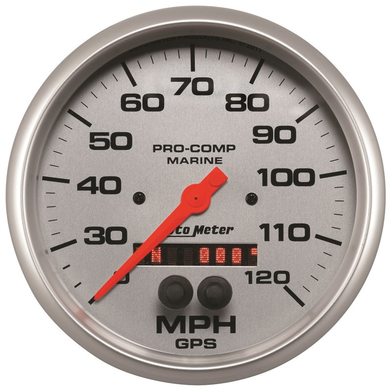 Autometer Marine Silver Ultra-Lite 5in 120mph GPS Speedometer