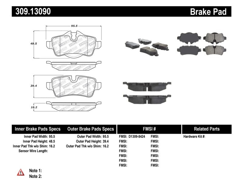 
                      
                        StopTech Performance 07-09 Mini Cooper/Cooper S Rear Brake Pads
                      
                    