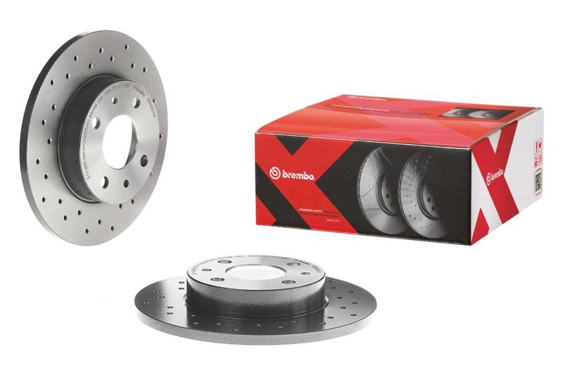 Brembo 03-05 Mercedes-Benz C240/06-07 C280 Front Premium Xtra Cross Drilled UV Coated Rotor