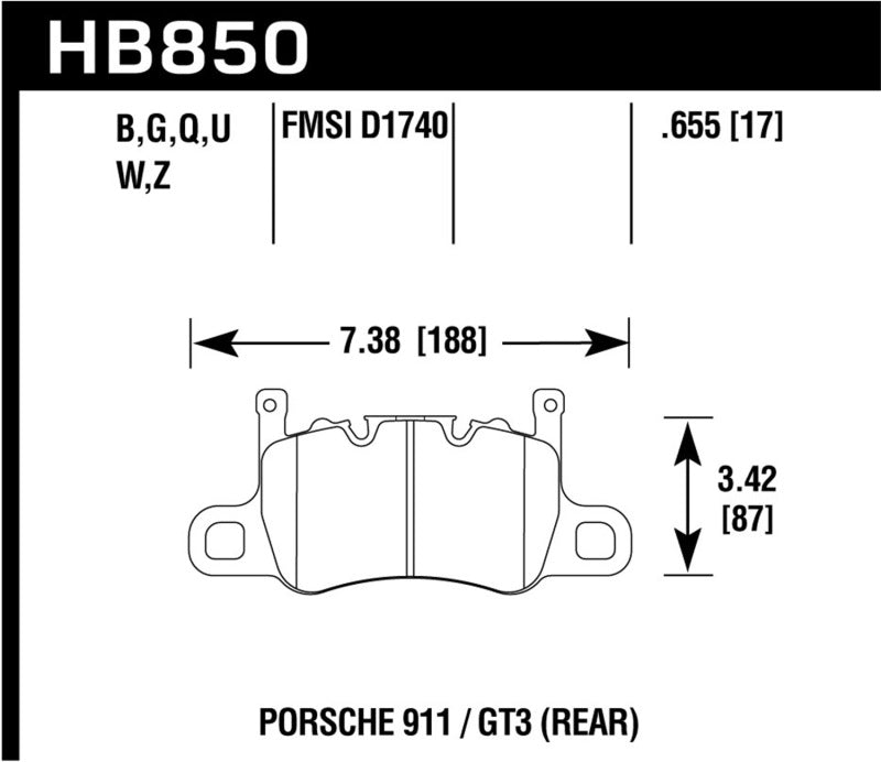 
                      
                        Hawk 14-17 Porsche 911 GT3 DTC-60 Race Rear Brake Pads
                      
                    