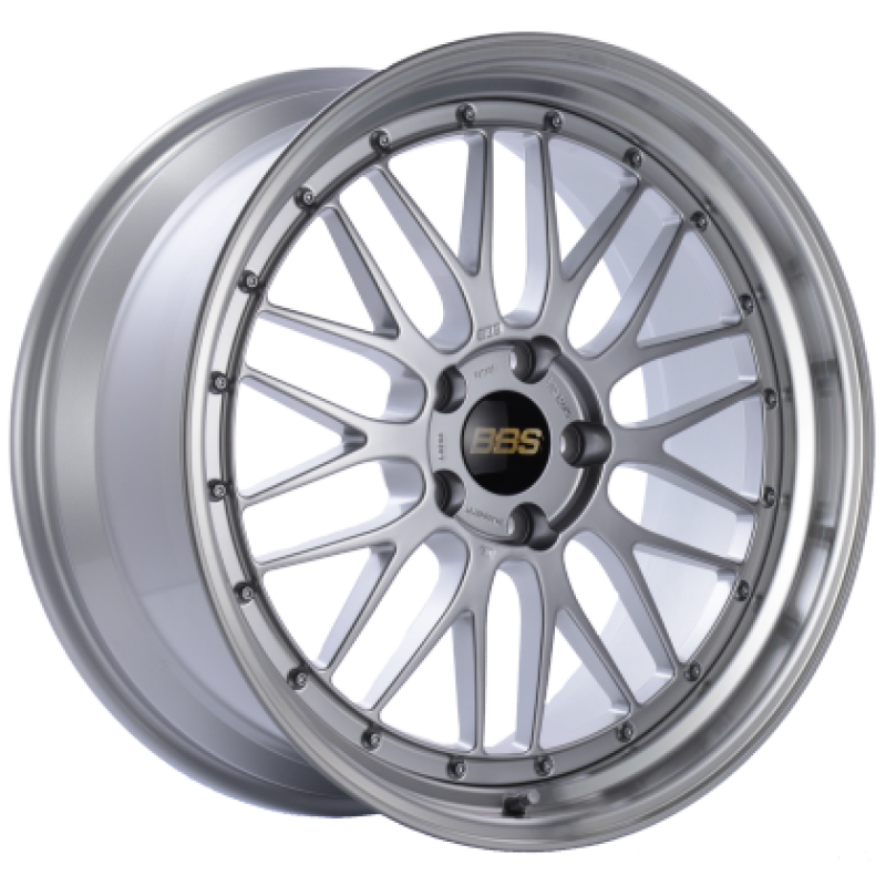 BBS LM 19x8 5x120 ET40 Diamond Silver Center Diamond Cut Lip Wheel - 82mm PFS Required