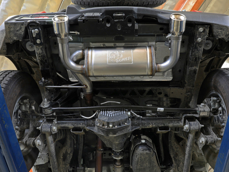 aFe Vulcan 3in 304 SS wydech końcowy 2021 Ford Bronco L4-2.3L (t)/V6-2.7L (tt) z polerowanymi końcówkami