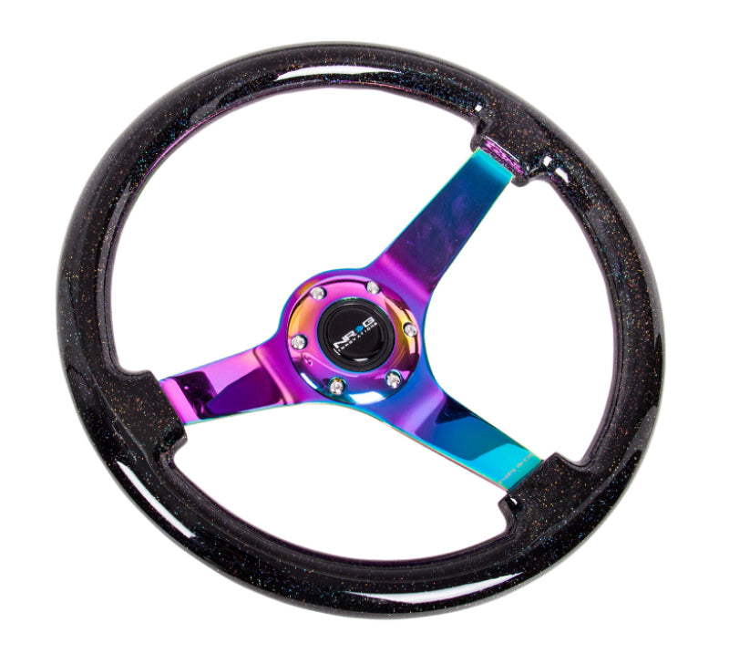 
                      
                        NRG Reinforced Steering Wheel (350mm / 3in. Deep) Classic Blk Sparkle w/4mm Neochrome 3-Spoke Center
                      
                    