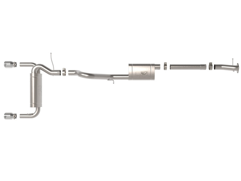aFe 2021+ Ford Bronco L4-2.3L (t) / V6-2.7L (tt) Vulcan 3 cale na 2.5 cala SS Cat-Back - Polerowany