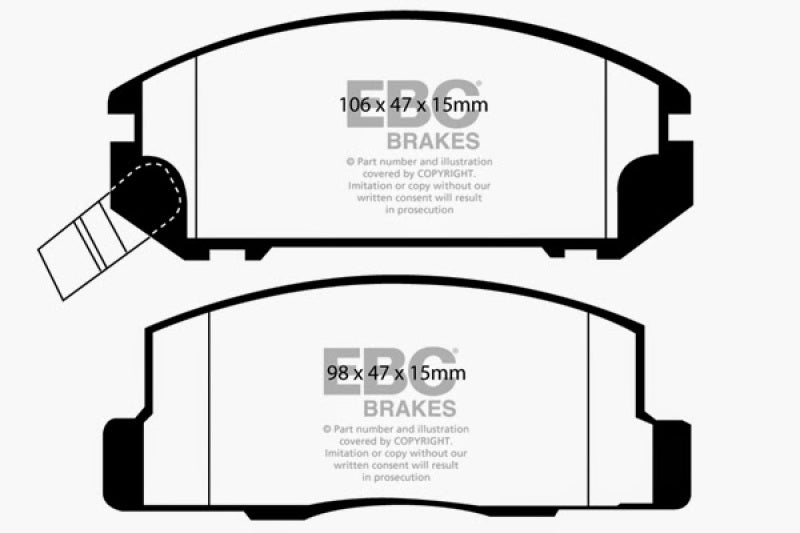 
                      
                        EBC 99-02 Toyota MR2 1.8 Yellowstuff Rear Brake Pads
                      
                    