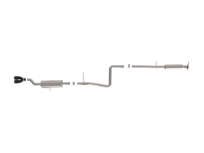 aFe Takeda Series 2 1/2 cala 304 SS Cat-Back 14-19 Ford Fiesta L4-1.6L z czarną końcówką
