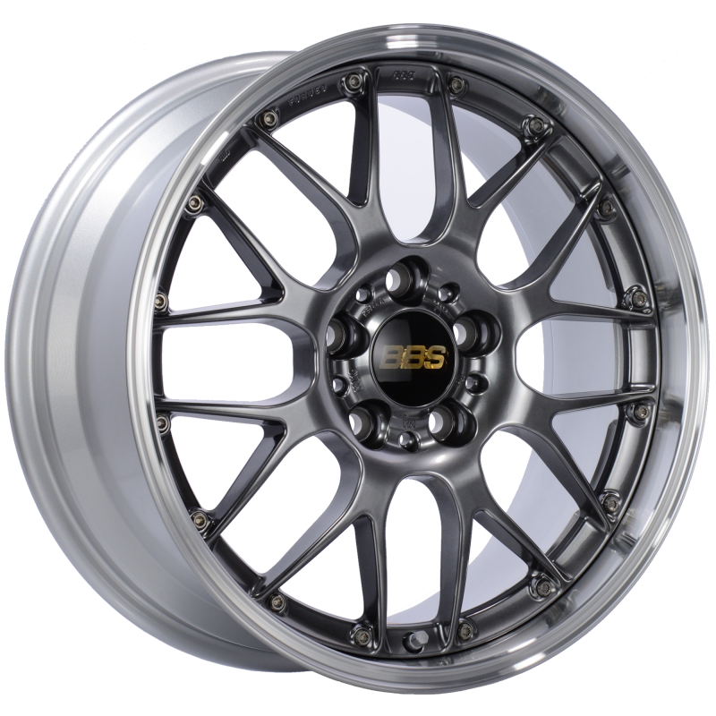 BBS RS-GT 19x8.5 5x114.3 ET30 Diamond Black Center Diamond Cut Lip Wheel -82mm PFS/Clip Required