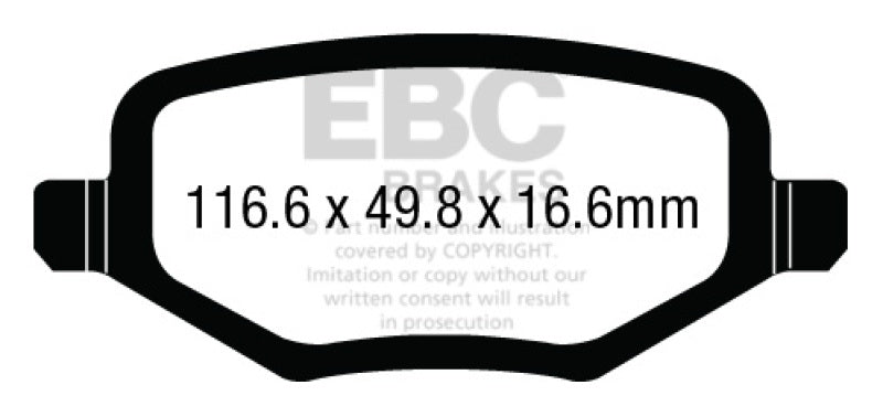 
                      
                        EBC 12+ Chrysler Town & Country 3.6 Yellowstuff Rear Brake Pads
                      
                    