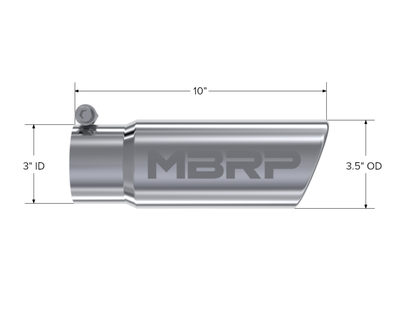 
                      
                        MBRP Universal Tip 3in O.D. Angled Rolled End 3 inlet 10 length
                      
                    