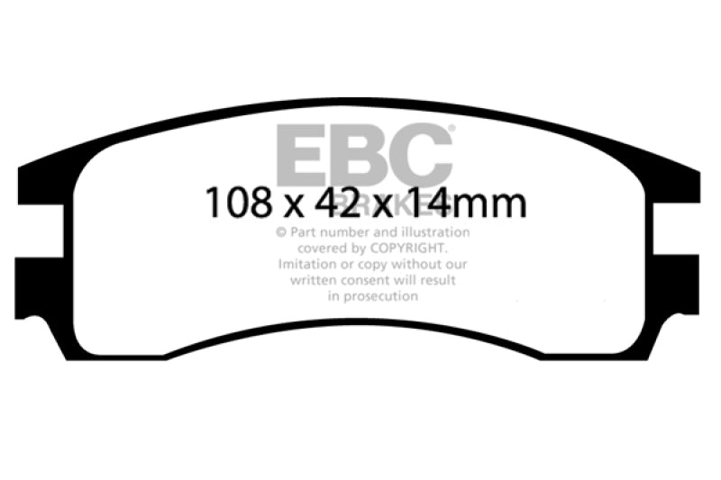 
                      
                        EBC 00-05 Buick Le Sabre (FWD) 3.8 (15in Wheels) Yellowstuff Rear Brake Pads
                      
                    