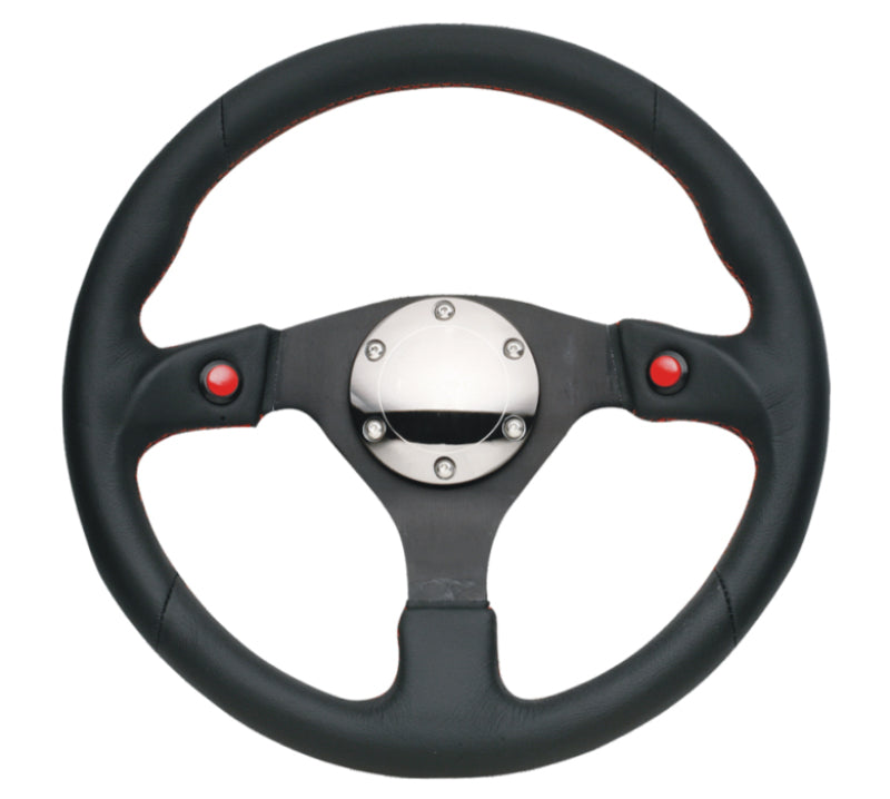 
                      
                        NRG Reinforced Steering Wheel (320mm) Blk Leather w/Dual Buttons
                      
                    