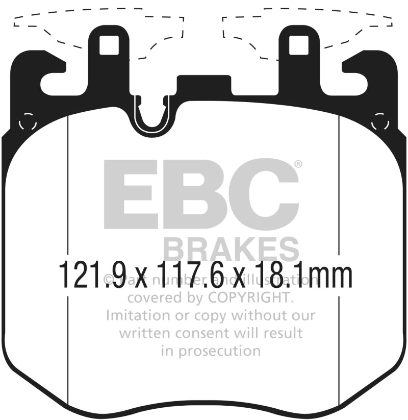 
                      
                        EBC 2017+ BMW (Alpina) B7 xDrive 4.4L Twin Turbo Yellowstuff Front Brake Pads
                      
                    