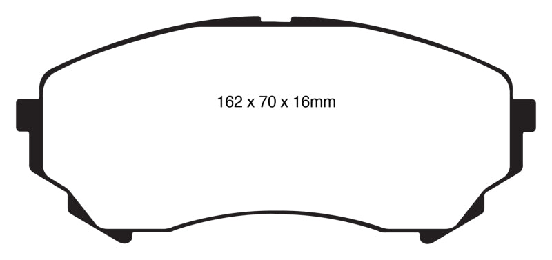 
                      
                        EBC 08-13 Cadillac CTS 3.6 (315mm Rear Rotors) Yellowstuff Front Brake Pads
                      
                    