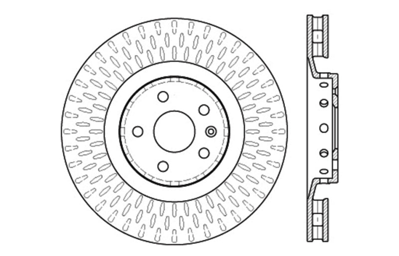 StopTech Drilled & Slotted Left Sport Brake Rotor for 2009 Cadillac CTS-V