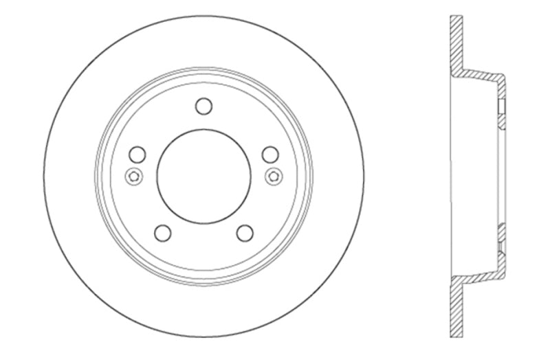 StopTech 15-17 Hyundai Elantra Drilled Left Rear Rotor