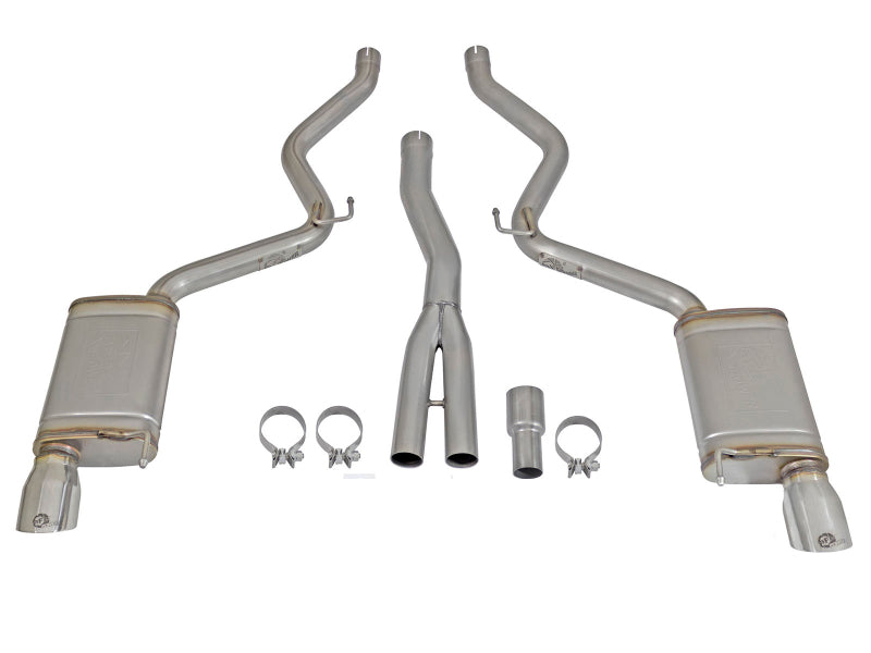 Układ wydechowy Cat-Back aFe MACHForce XP SS-304 EXH z polerowanymi końcówkami do Forda Mustanga EcoBoost 2.3L (15-16)