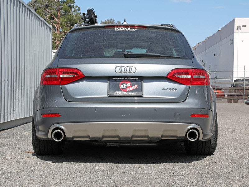 afe MACH Force-Xp 13-16 Audi Allroad L4 SS Axle-Back Exhaust w/ Polished Tips