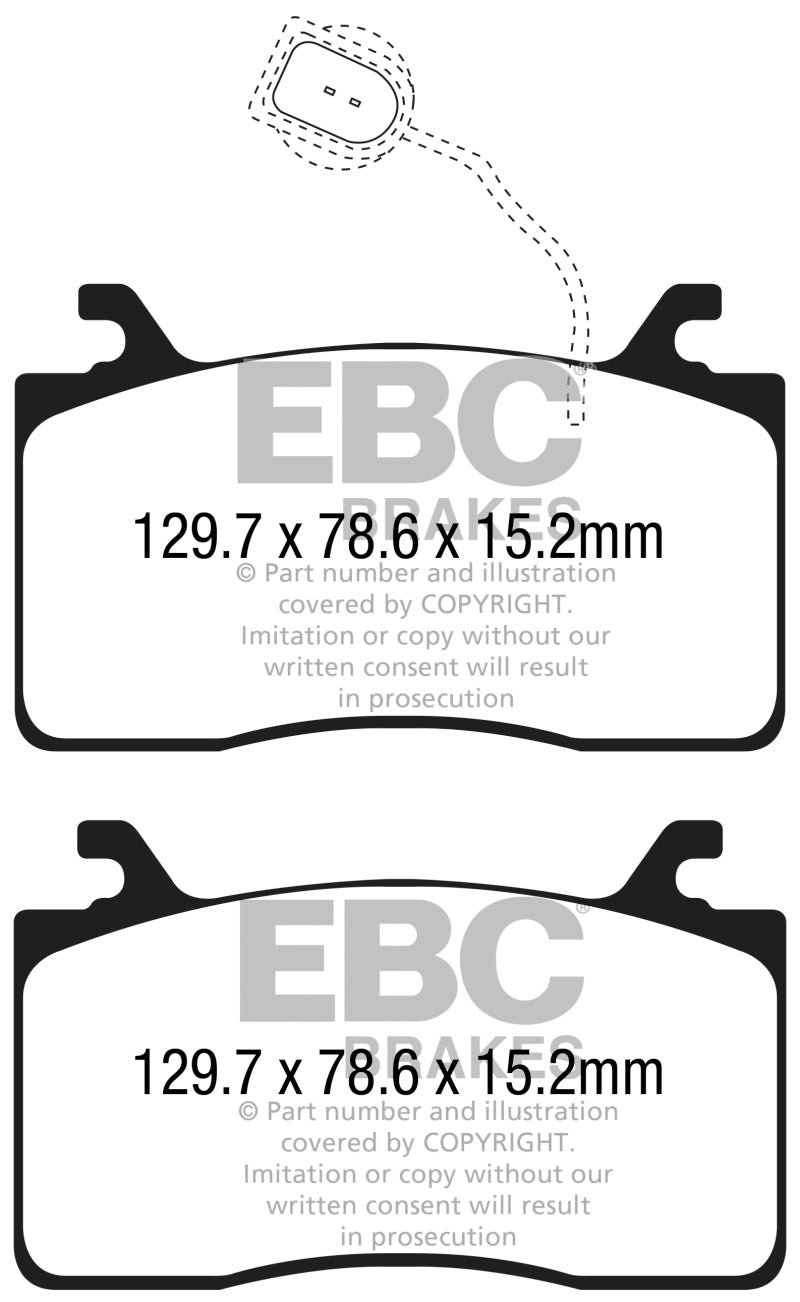 EBC 17-18 Alfa Romeo Giulia Ultimax OEM Replacement Front Brake Pads