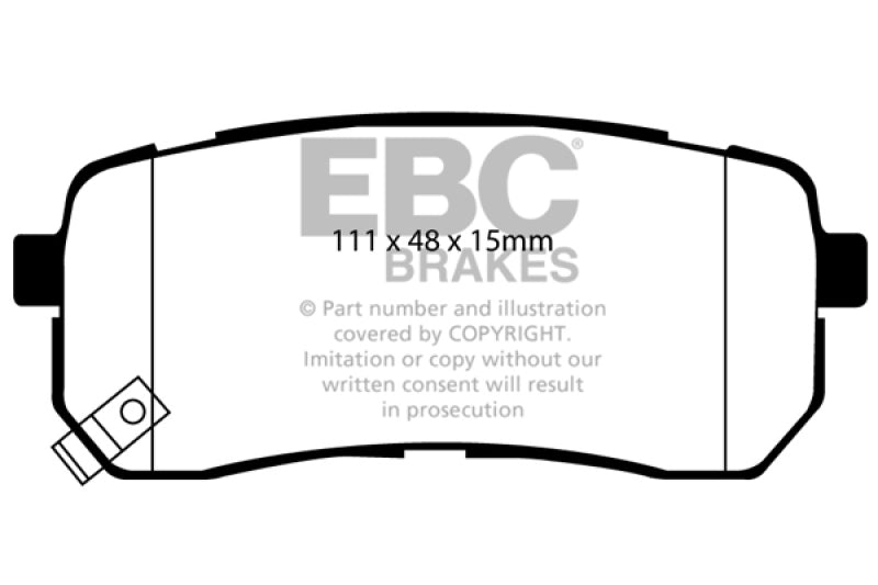 
                      
                        EBC 15+ Kia Sedona 3.3 Yellowstuff Rear Brake Pads
                      
                    