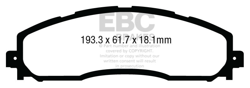 
                      
                        EBC 13+ Ford F250 (inc Super Duty) 6.2 (2WD) Yellowstuff Rear Brake Pads
                      
                    