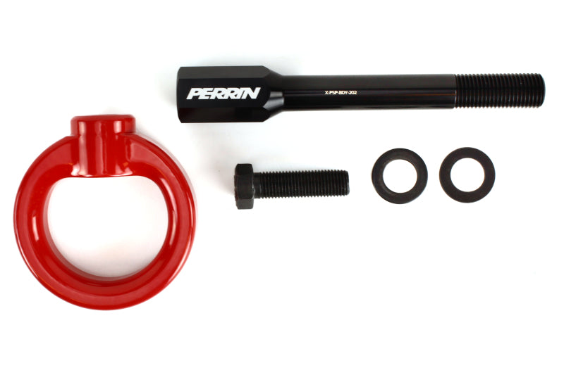 PERRIN 02–07 Subaru WRX/STI Abschlepphaken-Set (vorne), Rot