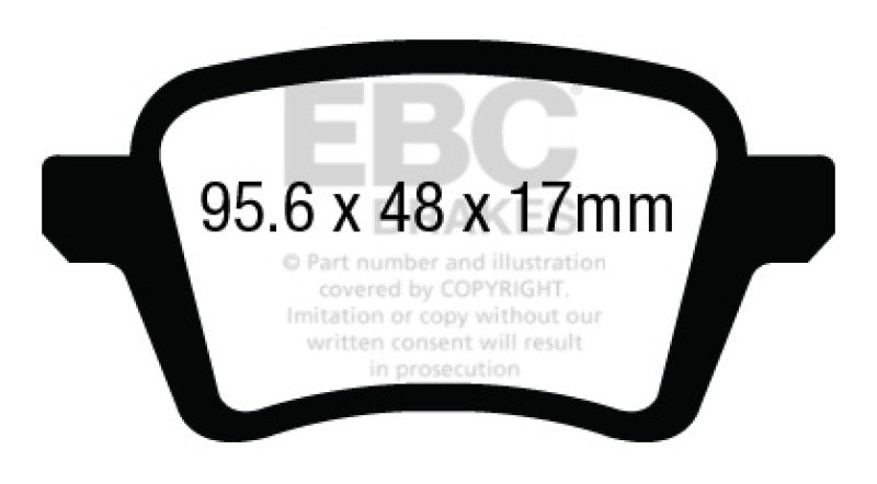 
                      
                        EBC 13+ Fiat 500L 1.4 Turbo Yellowstuff Rear Brake Pads
                      
                    