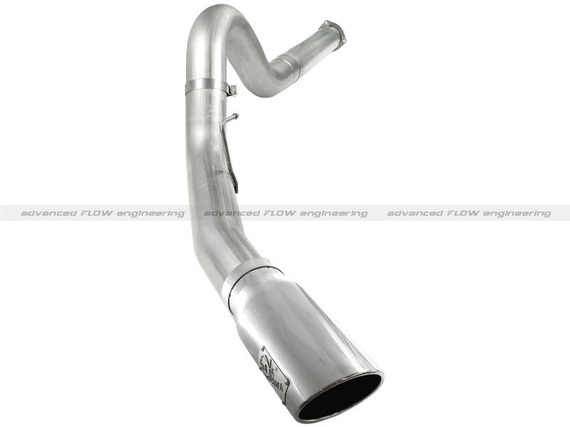 aFe Atlas 5in DPF-Back Aluminized Steel Exh Sys, Ford Diesel Trucks 11-14 v8-6.7L (td) Polished tip