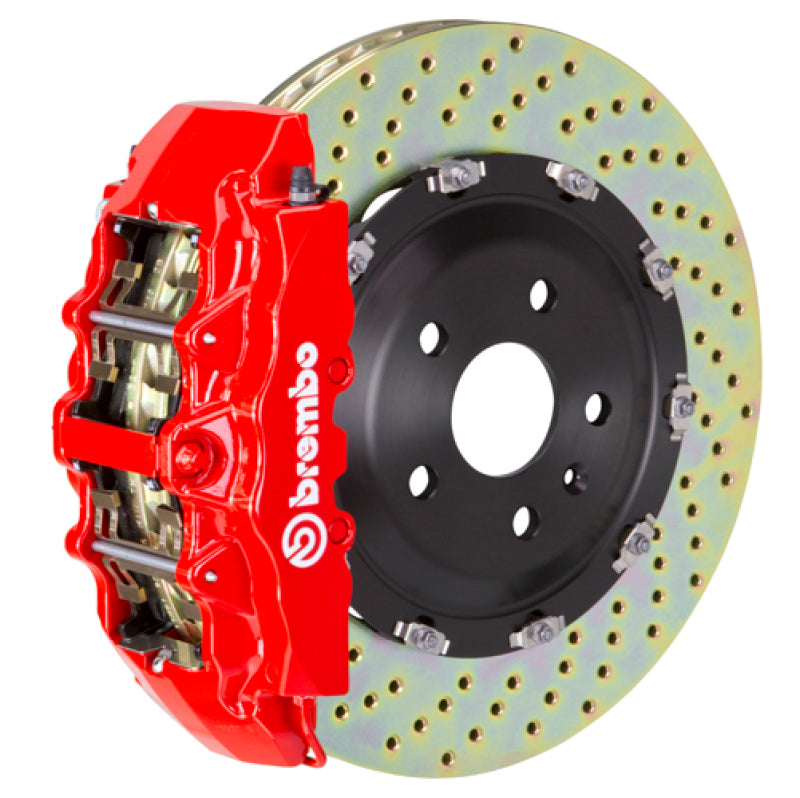 Brembo 21+ F150 2WD/4WD (Excl. Raptor) Front GT BBK 6 Piston Cast 2pc 380x34 2pc Rotor Drilled-Red