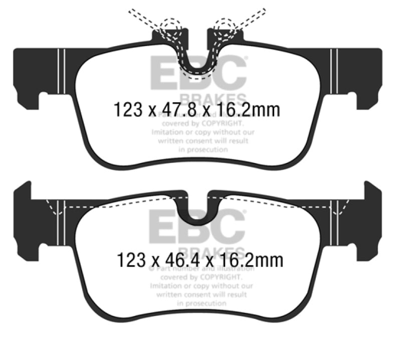 EBC 14+ BMW i3 Electric Ultimax2 Rear Brake Pads