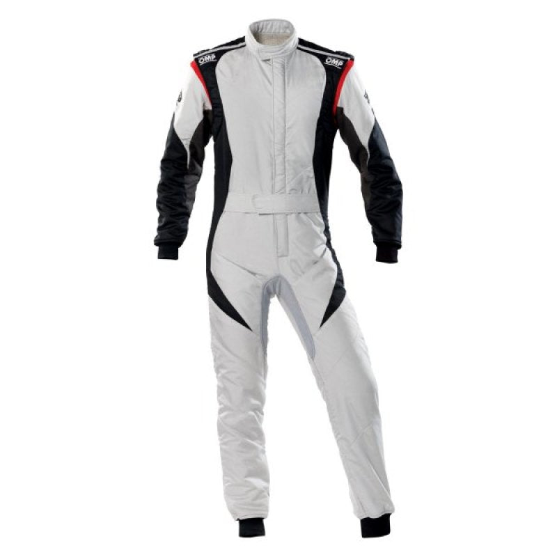 OMP First Evo Overall Silver/Black - Size 62 (Fia 8856-2018)