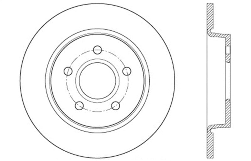 StopTech 13 Ford Focus ST Drilled Right Rear Rotor