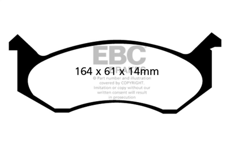 
                      
                        EBC 96-97 Dodge Ram Van B1500 Yellowstuff Front Brake Pads
                      
                    