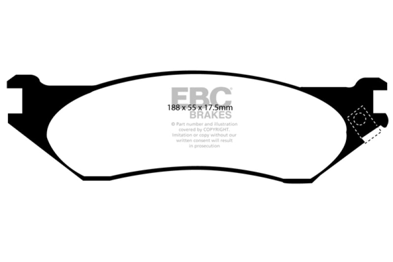 EBC 98-02 Dodge B150 B1500 Cargo 1500 Van 1/2 Ton Greenstuff Front Brake Pads