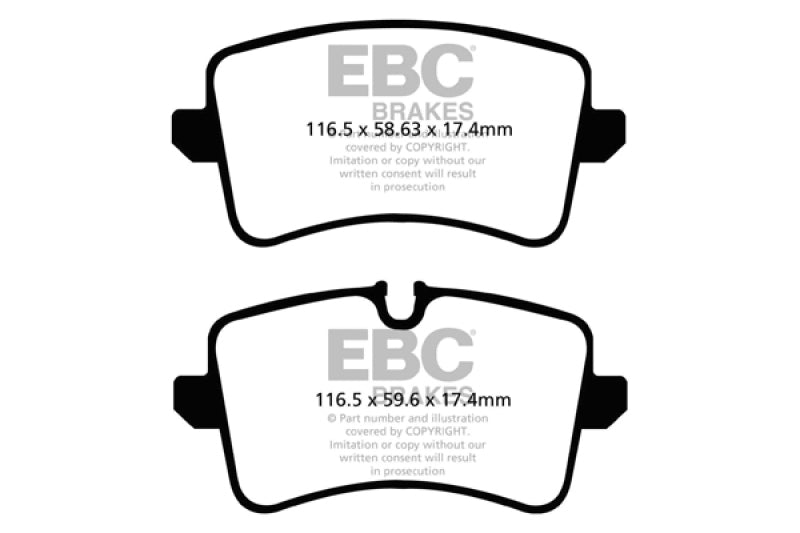 
                      
                        EBC 11 Audi A6 2.0 Turbo Yellowstuff Rear Brake Pads
                      
                    