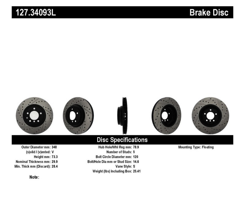 
                      
                        StopTech 07-09 BMW 335 (E90/E92/E93) Slotted & Drilled Left Front Rotor
                      
                    