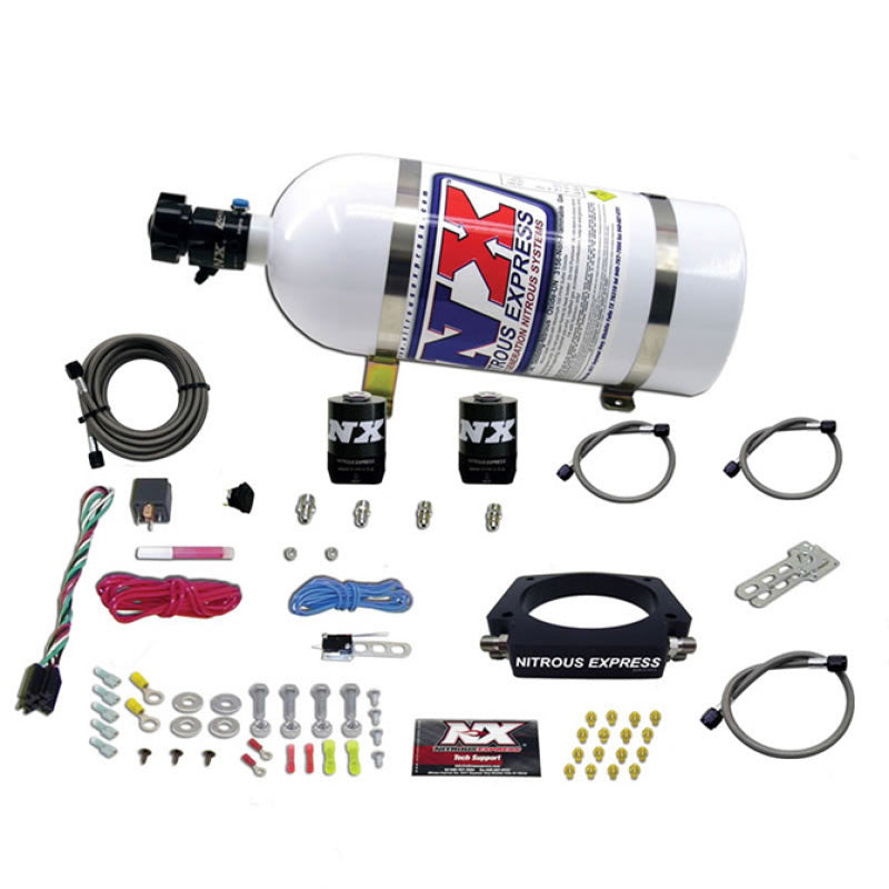 Nitrous Express GM LS 90-mm-Lachgasplatten-Kit (50–400 PS) mit 10-Pfund-Flasche