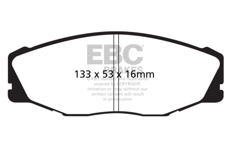 
                      
                        EBC 93-95 Toyota T100 Pick Up 1/2 Ton 2WD Yellowstuff Front Brake Pads
                      
                    