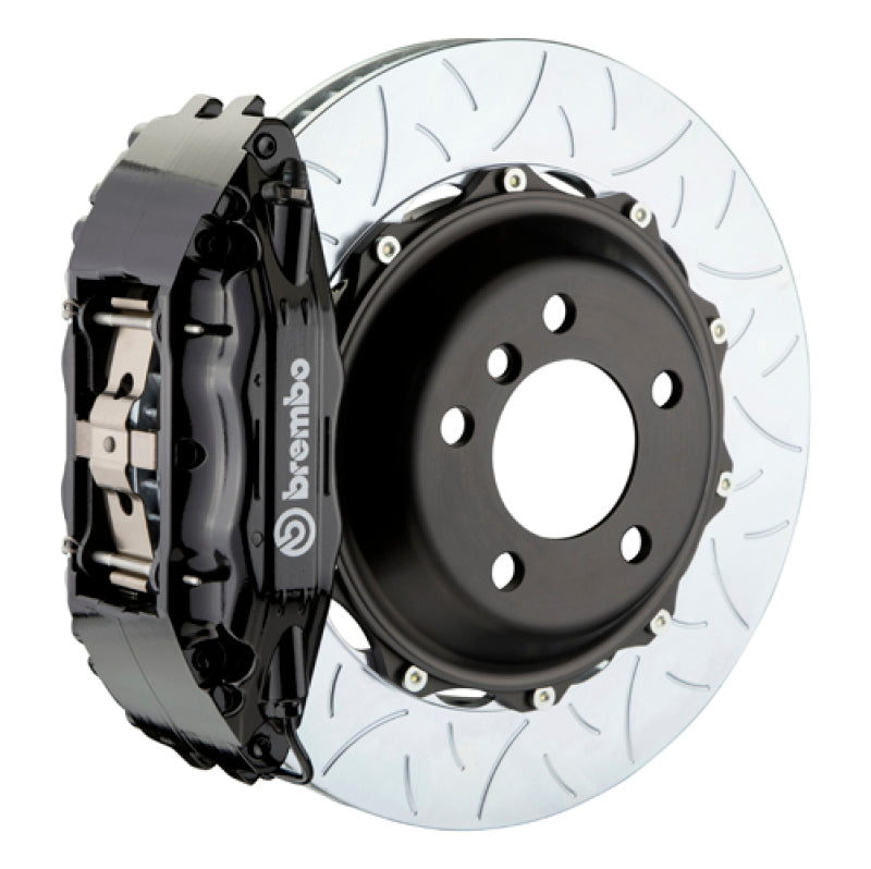 Brembo 00-02 S4/02-05 A4/06-08 A4 Vorne GT BBK 6 Kolben Guss 355x32 2pc Rotor Schlitz Typ3-Schwarz