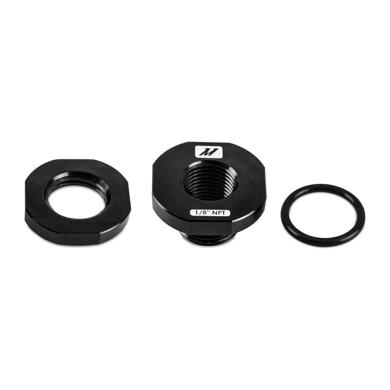 Mishimoto 1/8 Zoll NPT CNC-gefräster Düsenmontageadapter - Schwarz