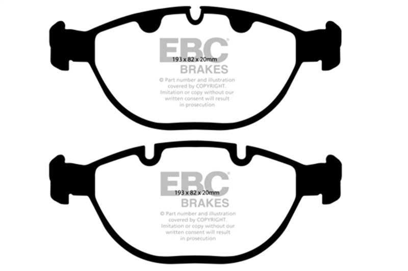 
                      
                        EBC 02-04 BMW X5 4.6 Greenstuff Front Brake Pads
                      
                    